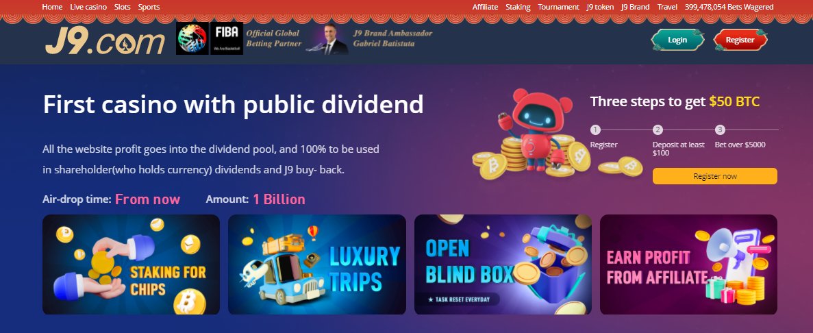 J9casinocom's tweet photo. J9 Token Air Drop: The first to register, more opportunities to receive the airdrop. Holds J9 tokens, everyone can share! Holds J9 tokens can be shareholders! #J9Token #J9casinocom https://t.co/4ZyuEKI7iG