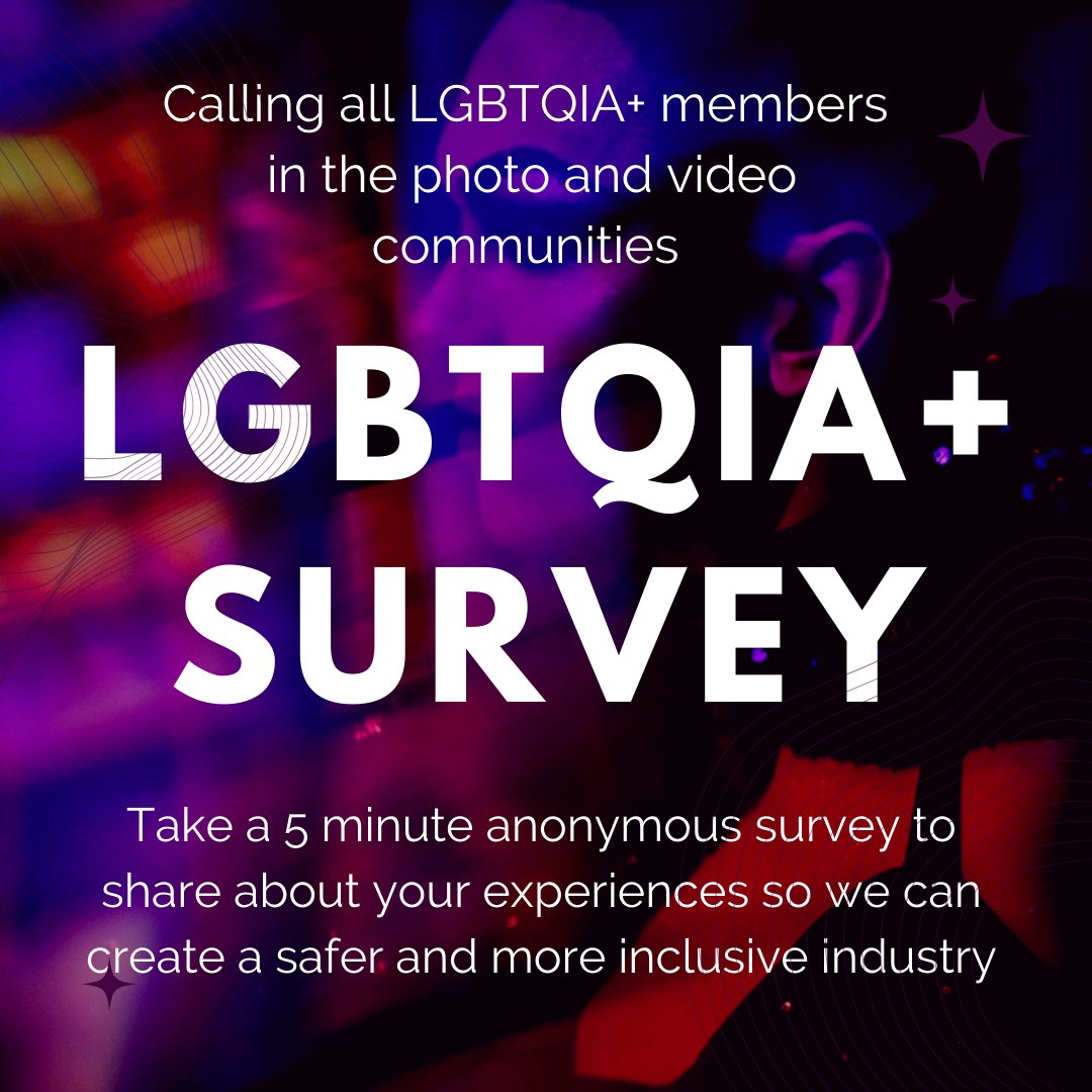 We've launched a national #LGBTQI survey for EVERYONE in the #photo  and #video industry. 

We want to know how #queercreatives are doing, so we can help make our industry safe and more inclusive 🌈

Please share far and wide🙏queerthelens.com