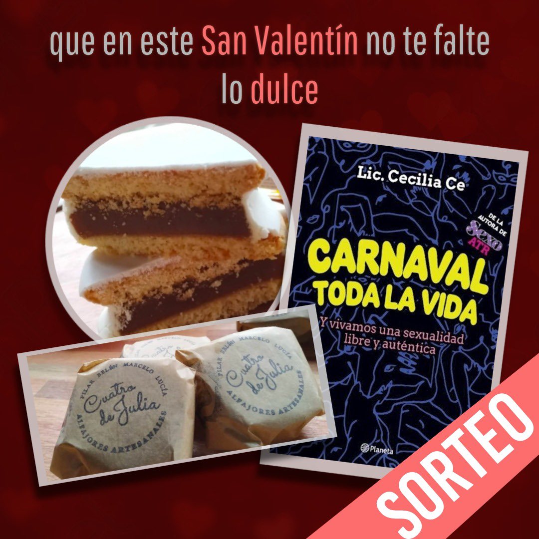 broliuy's tweet photo. 𝐒𝐎𝐑𝐓𝐄𝐎 𝐈𝐌𝐏𝐄𝐑𝐃𝐈𝐁𝐋𝐄

Para que pases un San Valentín muy dulce, no podés perderte este sorteo que traemos junto a @CuatrodeJulia

Ganá 1 caja de alfajores 🤤 + Carnaval toda la Vida de @LicCeciliace

¿Cómo participar?
♥️ Dale Me Gusta
🔁 Retwitteá

📆 hasta el 14/2 https://t.co/76aoGnDu4W