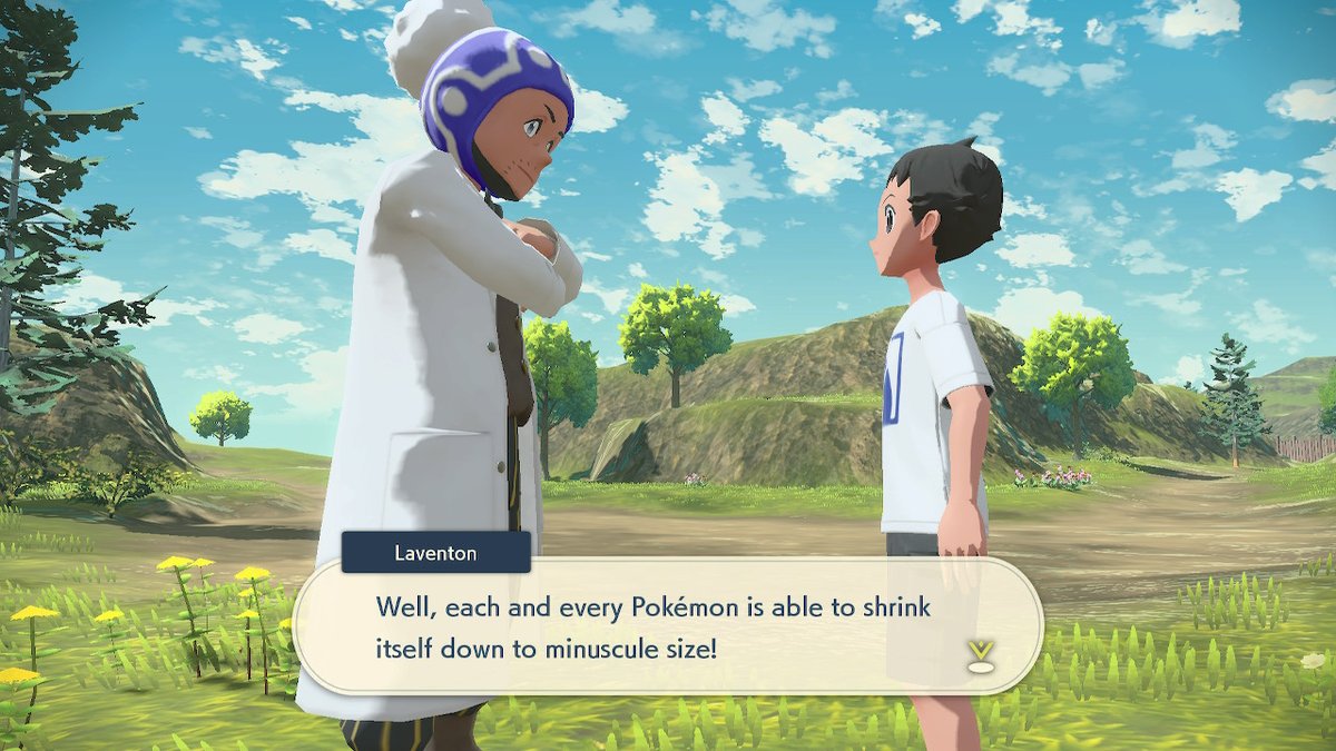 JeremySwann's tweet photo. My childhood is a lie! This whole time I thought the ball made them small. #PokemonLegendsArceus #NintendoSwitch https://t.co/RxGbsEkWla