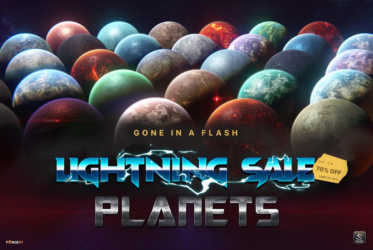 Forge_3D's tweet image. 🪐🧑‍🚀🔥-70% The Planets Lightning SALE launch at
 2/10/2022 15:00:00 Pacific Time @AssetStore
u3d.as/aKd

#unity3d #assetstore #gamedev
