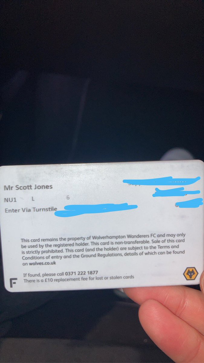 Elky_v's tweet photo. Found this chaps season ticket outside the ground if we could find Scott 👍🏼 https://t.co/Dj3H8CDwJu