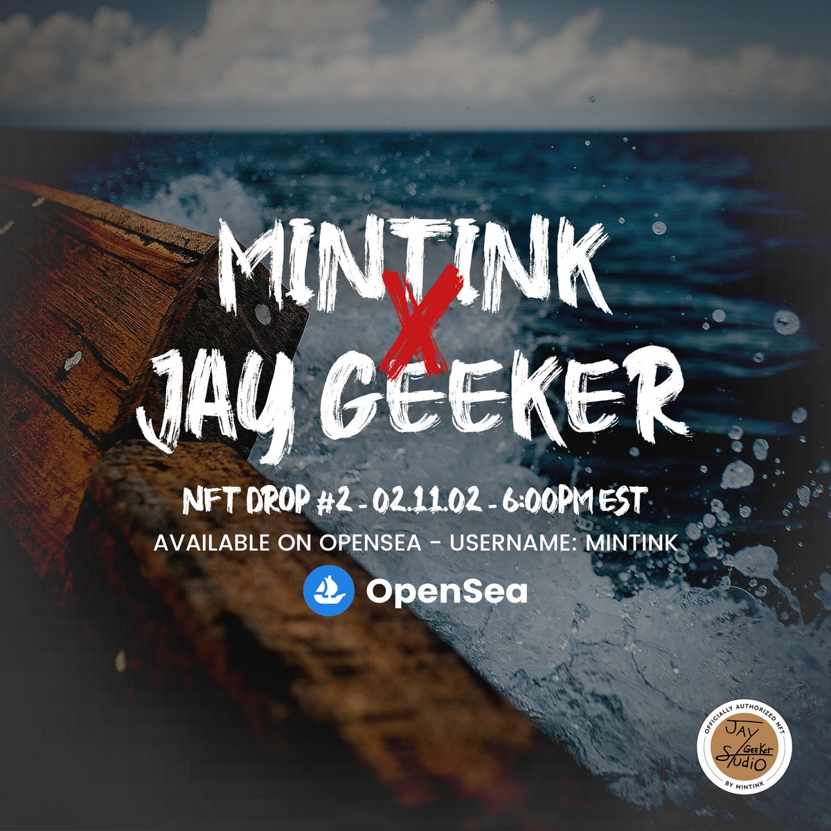 mintink10's tweet photo. Mintink x Jay Geeker Studio NFT #2 dropping Friday February 11th at 6:00PM EST! @jaygeeker #LetsGoooo
After tremendous success on our first drop, our Mintink x Jay Geeker Collection is dropping another banger! 🔥
OpenSea: Mintink
#NFT #NFTDROP #Mintink #JayGeeker https://t.co/8CSV68ukC1