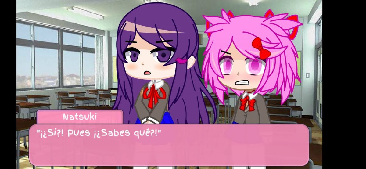 noire2674's tweet photo. Sin duda la mejor parte de la pelea jaja #DDLC  #GachaClub  #Yuriddlc #Natsuki  #Natsuri https://t.co/D3Q8eeXaQ3