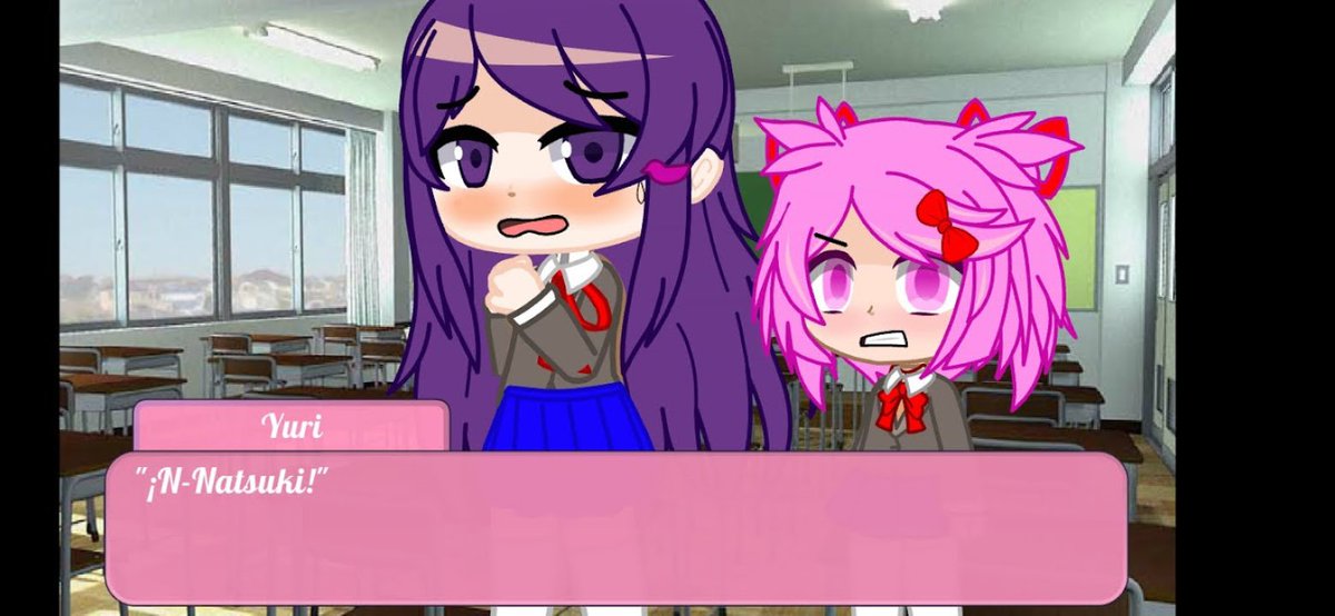 noire2674's tweet photo. Sin duda la mejor parte de la pelea jaja #DDLC  #GachaClub  #Yuriddlc #Natsuki  #Natsuri https://t.co/D3Q8eeXaQ3