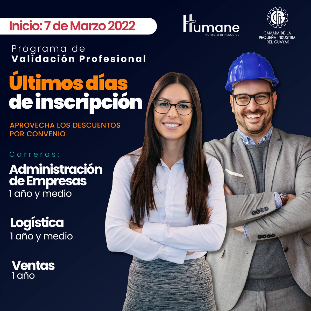 lacapig's tweet photo. Valida tu experiencia laboral y obtén tu título de tercer nivel en 1 año y medio en @HumaneNegocios en las Carreras de Administración de Empresas, Logística y en la de Ventas hasta en un año!
Infórmese aquí: https://t.co/S1LiRkYfGZ
#beneficioSocioCapig #educacion #Negocios #Capig https://t.co/yjGhEISozZ