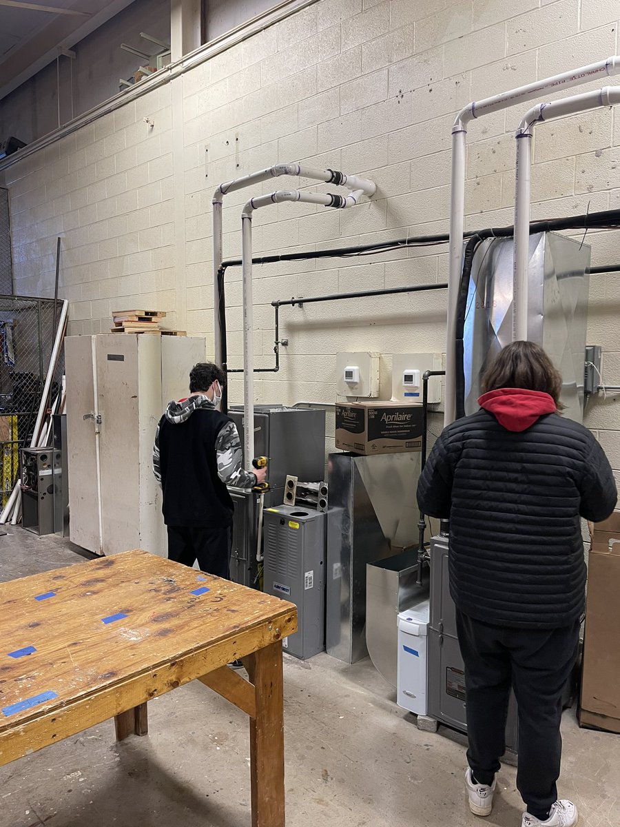 SSBindemann's tweet photo. February is CTE month. Our classrooms and workshops are busy places where students can proudly share their learning and progress made on projects. Students in Welding and the Building Maintenance and Management programs have been hard at work! #engaged #nctec @ONBOCES https://t.co/QmiMuW71uo