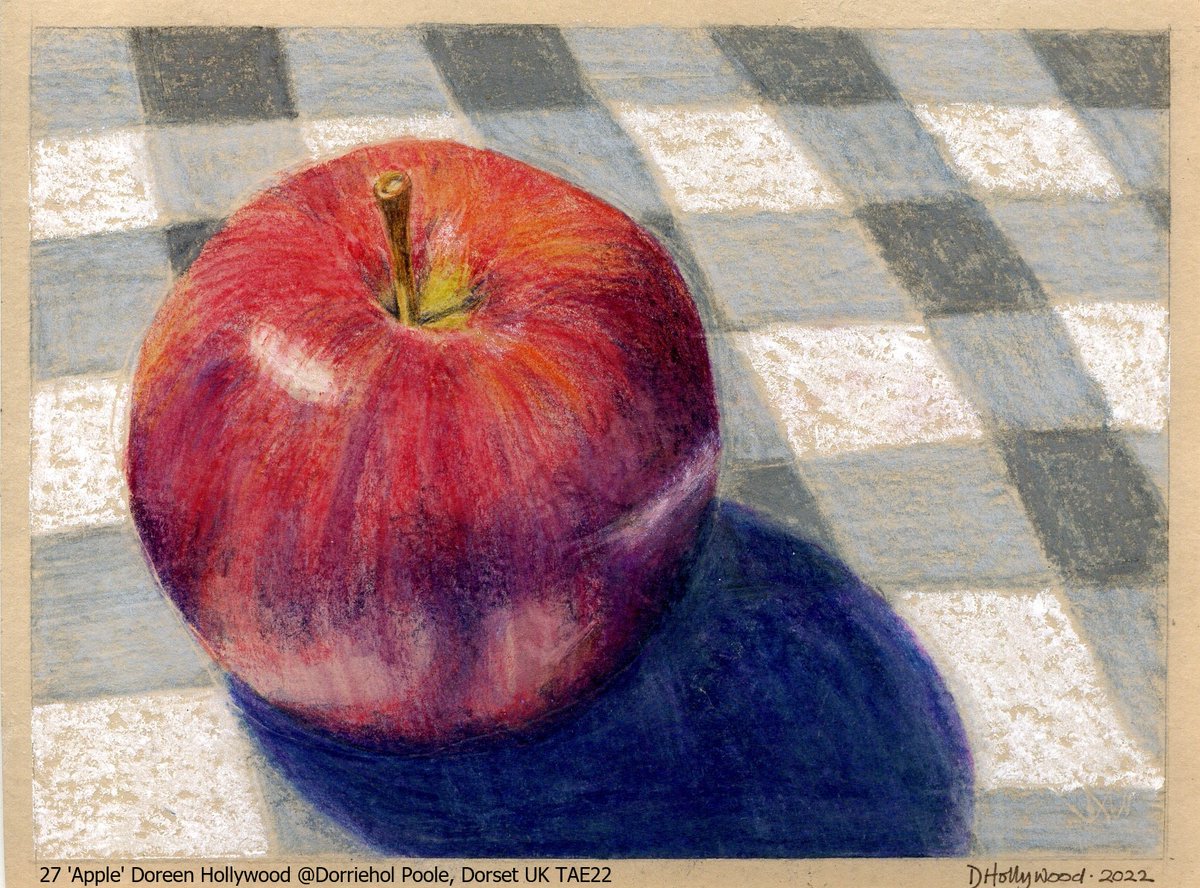 PAEartforacause's tweet photo. A beautiful rosy 'Apple' from artist Doreen Hollywood @Dorriehol (Poole, Dorset) for #TAE22. Many thanks Doreen!

#ArtforCharity in support of The @Encephalitis Society. Sale of art: 25 June ’22 in #York and online afterwards.

#BrainArt #EncephalitisSupport #YorkArt https://t.co/44s6NcZ9KN