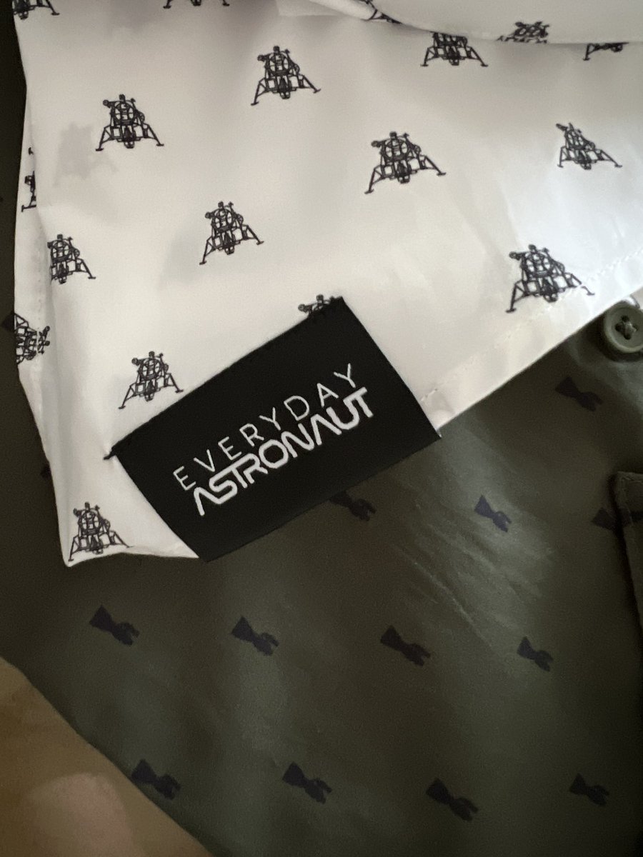 I just got my hands on our upcoming dress wear 😍 completely custom, secret-ish super nerdy aerospace button-ups 🙌 <a href="/grvtycoast/">aleigh</a> really knocked it out of the park on these designs!!! Best designer ever, these are so cool. Coming to the shop in March!