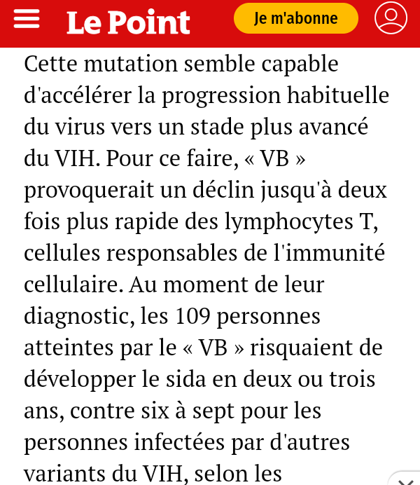 Llcooljax1's tweet photo. VIH: Un new variant "démasqué" en Europe. Aux Pays-Bas. 
<< VB >>, plus virulent, a une charge virale 3,5 à 5,5 fois plus élevée que les autres, provoque un déclin jusqu'à 2 fois plus rapide des lymphocytes T, cellules responsables de l'immunité cellulaires. (Cameroon tribune) https://t.co/LT9FqWMidS