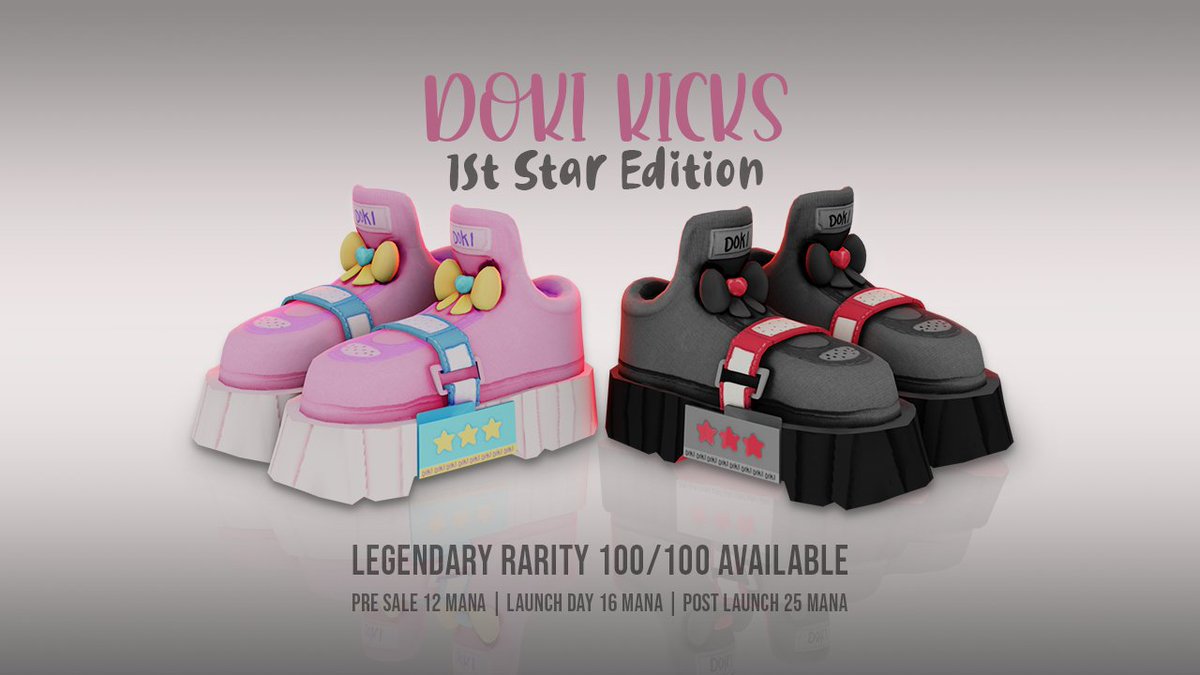 Doki3D's tweet photo. Pre-sale for my Doki Kicks 1st Star Edition are available now!
Friendly reminder, it's a two in one mesh; female avatars get the pink shoes, male avatars get the black ones! https://t.co/FCZXouSreJ