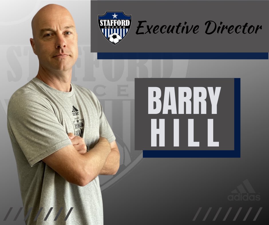 🎉Congratulations to Stafford Soccer’s new Executive Director, Barry Hill! Your experience and dedication is pivotal  to the growth and future success of the club!
