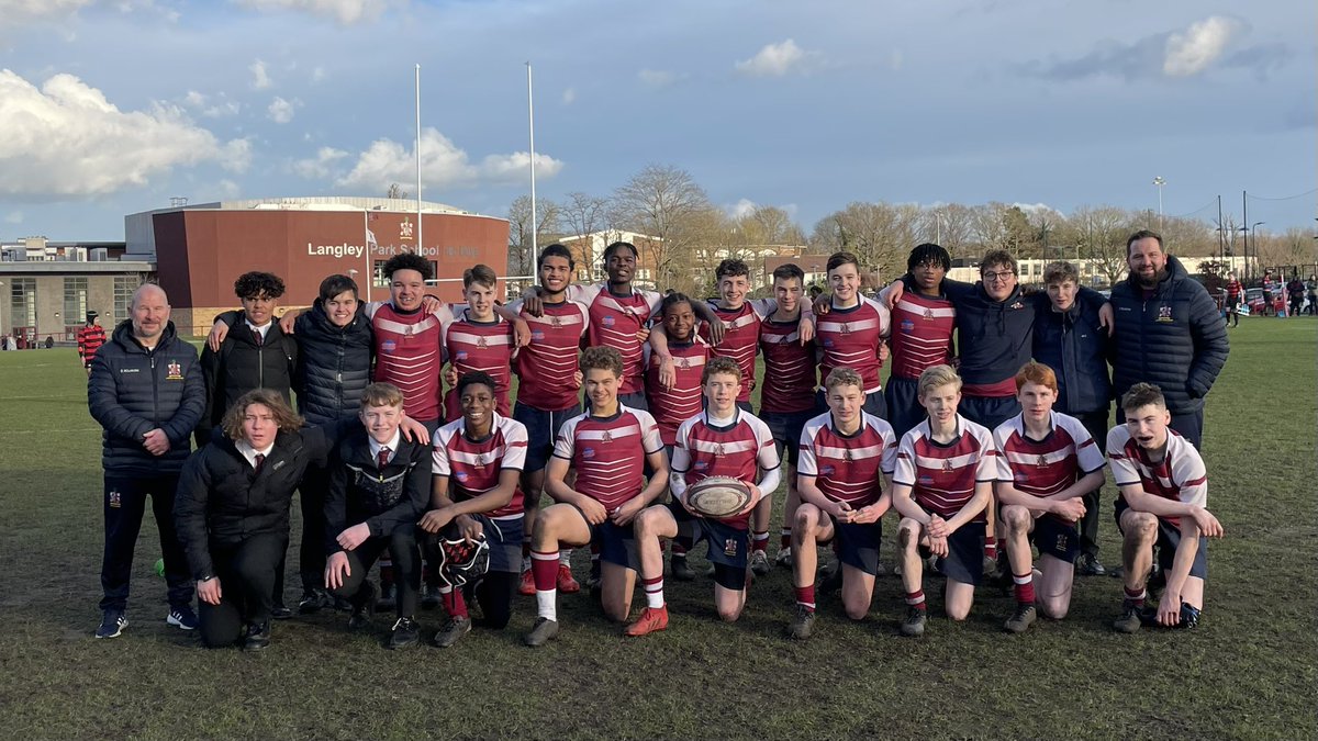 LangleySport's tweet photo. U15 win 46-12 versus London Oratory in the QF of the U15 Vase. We play our SF versus Torquay Grammar School on Saturday 5th March 2022 at Sixways Stadium (Worcester Warriors). Thanks to all the students, staff, family &amp; friends that came to support us today!

@NextGenXV

#UTP https://t.co/TDupXbxIHs