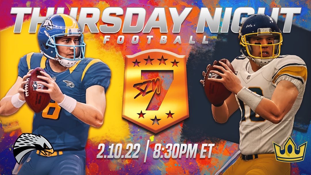 RFL_Sim_League's tweet photo. Week 6 is upon us today as the @rfl_reddragons take on the @CougarsRFL at 6pm ET live on YouTube followed by the @RFLSnowhawks vs @BaronsRfl at 8:30pm ET! Who Ya Got? #RFL #season7 #week6 #madden #madden22 #esports #leaguefirst https://t.co/S5IuRgqTq1