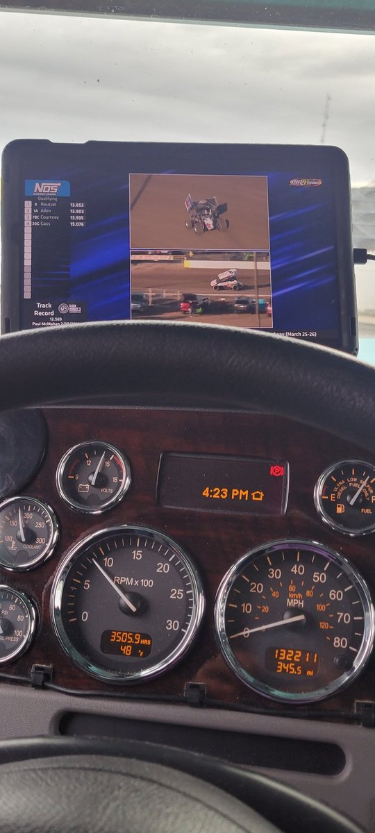 Dirtvision on while waiting to unload hogs🐖🐷 <a href="/WorldofOutlaws/">World of Outlaws</a> <a href="/dirtvision/">DIRTVision</a> <a href="/DIRTcarNats/">DIRTcar Nationals</a>