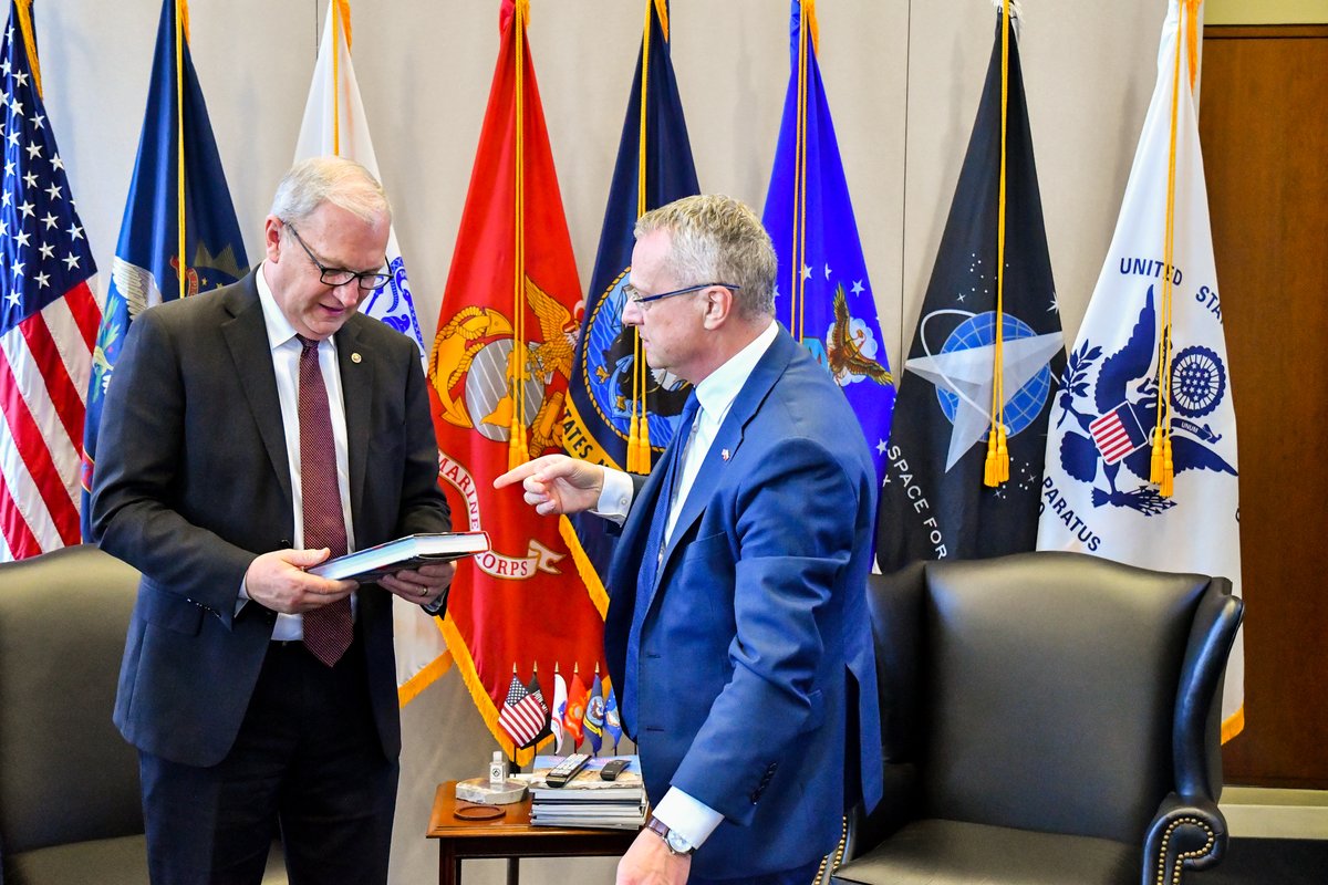 SenKevinCramer's tweet photo. Great meeting with Polish Ambassador @mmagierowski to discuss trade, military capabilities, Nord Stream 2’s effect on energy security in Europe, and Ukraine-Russia tensions. https://t.co/7sziKemOIC