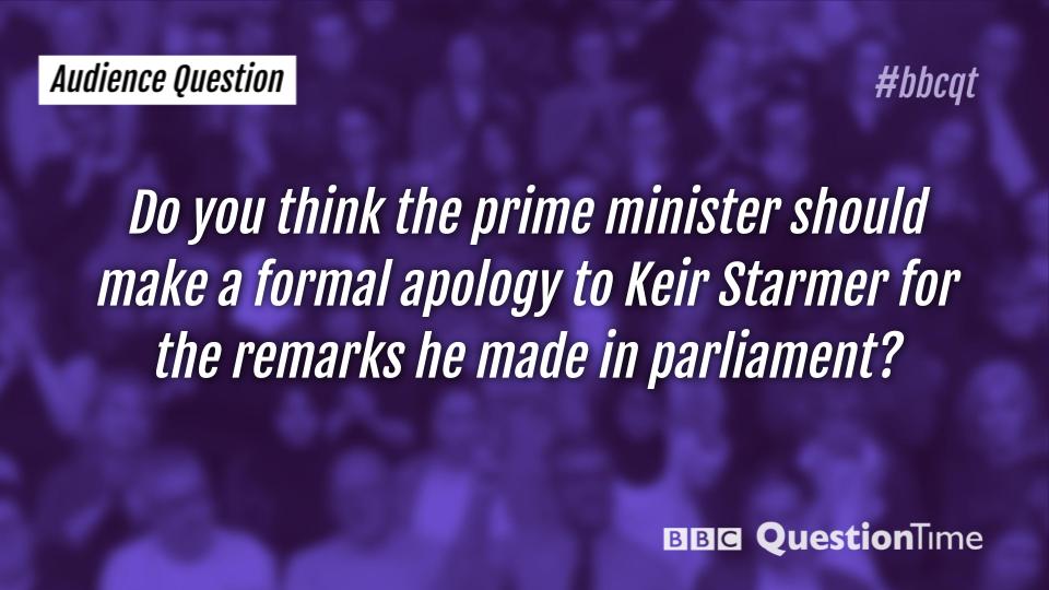 BBC Question Time tweet media