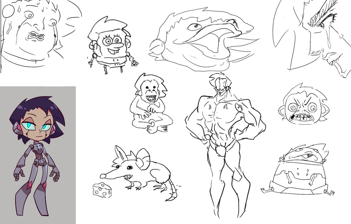 azacrox's tweet photo. My friend is helping me with my thesis film so he ask for a model sheet to practice my character and he master it incredibly fast 

#doodle #Doodles https://t.co/0YRnAQwJM6