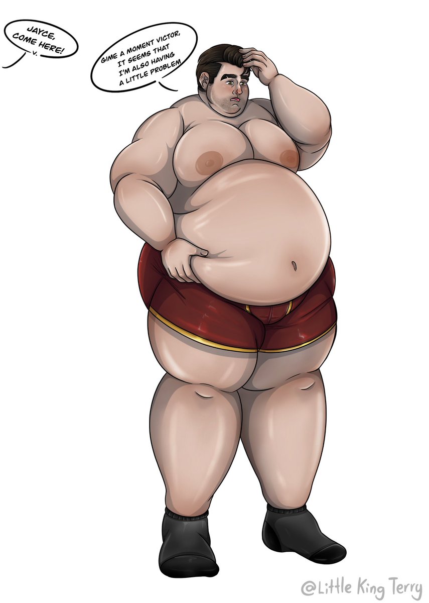 LittleKingTerry's tweet photo. My God!!! I'm screaming with this commission!!! I love seeing Jayce fat so much!!! It will be my new obsession! Thanks for giving me the opportunity to draw it for you @MintyKinky
#fatjayce #chubby #chubbyart #fatart #Commission #commissionart #fatboy https://t.co/FLRQqntf1o