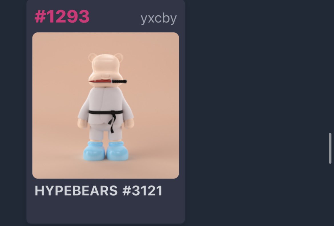 yxcbycrypto's tweet photo. @alexarnault @hypebearsclub @jpegenthusiast_ my boy https://t.co/z6Y7h00rII