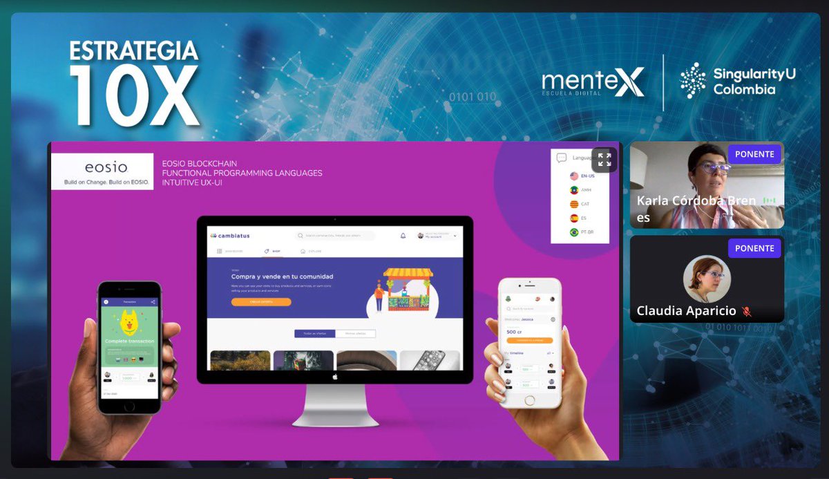 claudiaparicio's tweet photo. Gracias @muguika @_cambiatus por compartir con nosotros tu experiencia sobre #MonedasSociales #blockchain con nuestros alumnos #MenteX @SingularityU_Co #changemakers https://t.co/jBZWvqsZs0