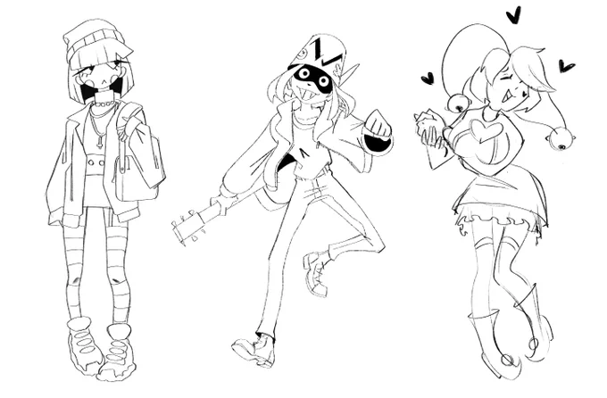 Here are some cute mutuals Oc sketches I made yesterday! 🐑 