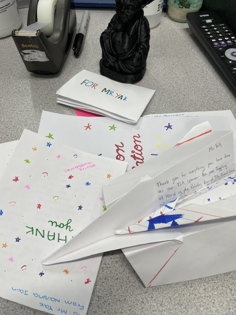 Mike Yak (@myakstem) on Twitter photo My @CoppellTSA students brought these in for Advisor Appreciation week. How cool. Complete with a 3D printed Buddha Yoda #CHSReset #CISDLearns @CoppellCTE <a href="/CoppellHigh/">🏫 Coppell High School 📚</a> #RelationshipsMatter #ClearlyCTE My @CoppellTSA students brought these in for Advisor Appreciation week. How cool. Complete with a 3D printed Buddha Yoda #CHSReset #CISDLearns @CoppellCTE <a href="/CoppellHigh/">🏫 Coppell High School 📚</a> #RelationshipsMatter #ClearlyCTE