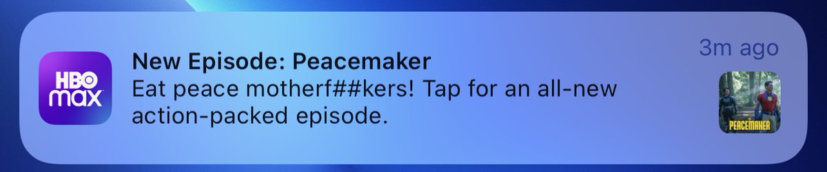 oktboy's tweet image. This is my kind of alert @hbomax @JohnCena 
#Freedom #eatpeace #peacemaker