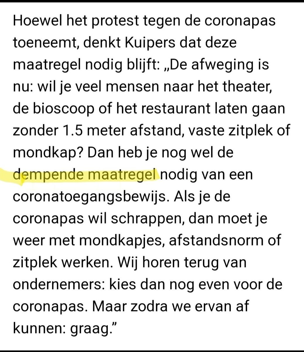 Wie zou er ook graag van <a href="/ministerVWS/">Jan Anthonie Bruijn</a> en <a href="/MinPres/">Dick Schoof</a> horen wat nu precies het dempende effect van 3G op de virusverspreiding en ziekenhuisopnames is?   ad.nl/politiek/kabin…