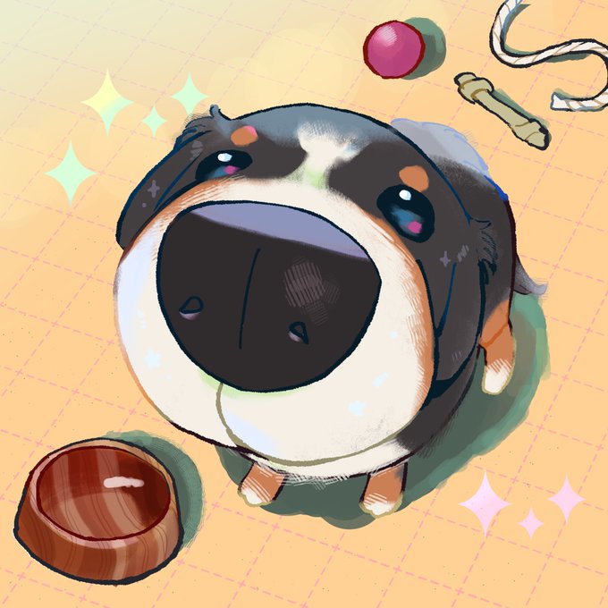 「dog pet bowl」 illustration images(Latest)