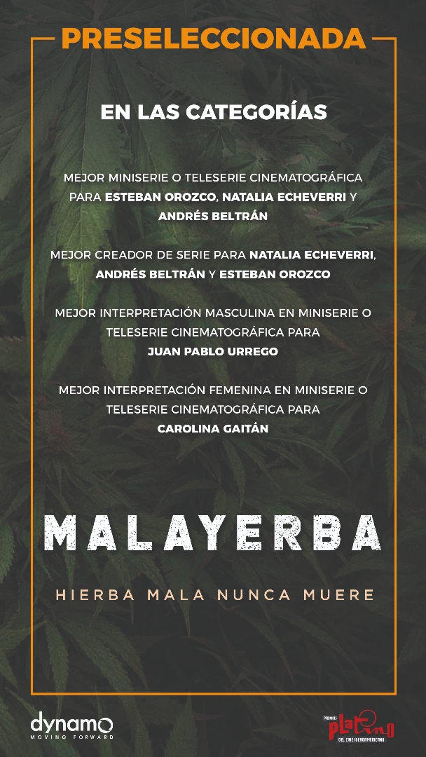 Dos de nuestras producciones están preseleccionadas a los #PremiosPlatino2022 #LlantoMaldito y #Malayerba premiosplatino.com/PPla_Preselecc…