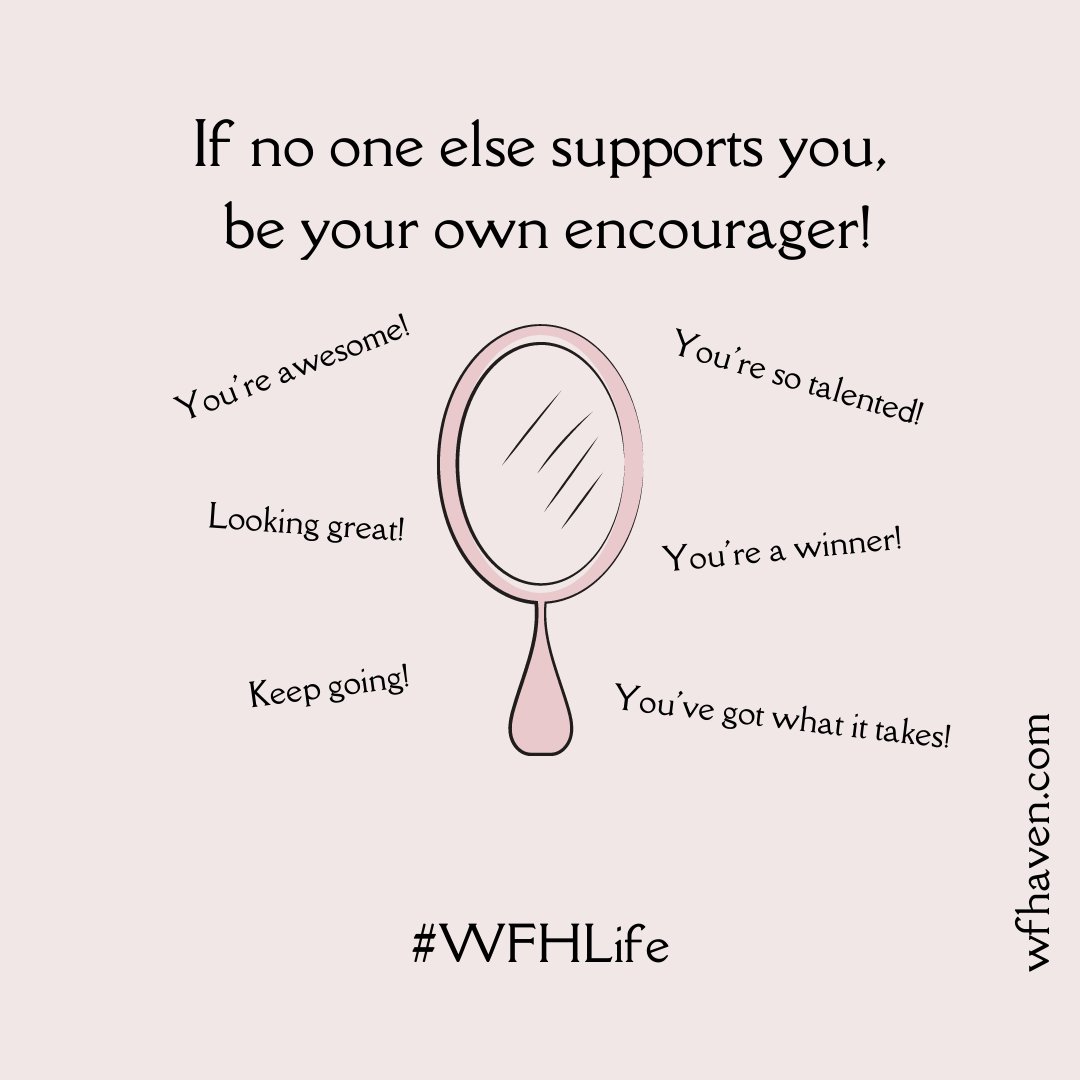 ImpeccablePromo's tweet photo. It's nice feeling supported by others but it should start with us. Acknowledge your successes, motivate yourself by telling yourself what you would want to hear from someone else. Go get 'em! We're here for you, WFH Fam 💗 #WFHLife #mentalhealth https://t.co/xTkrf8bOyR