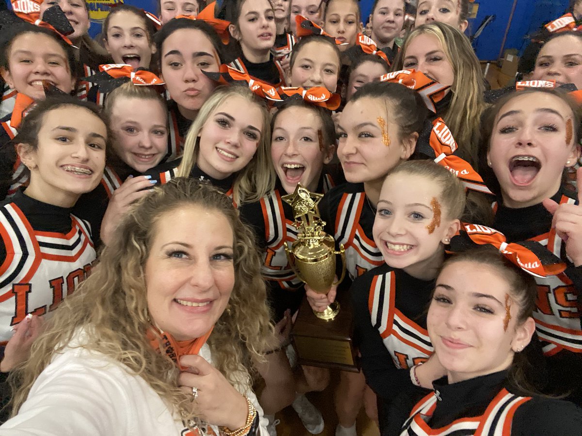 Our team took home the 1st place trophy! Way to go girls &amp; coaches and congrats to all Middletown teams for placing! Great job Thompson and Bayshore! #MTPSPride 🧡🦁🖤