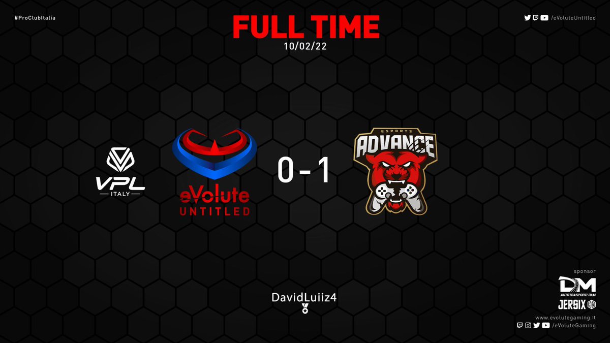 🏆 FULL-TIME 🏆

🆚 @OLDAdvanceeSp 
❌ 0-1

#GoeVolute #Untitled 🔴🔵
#ProClubItalia