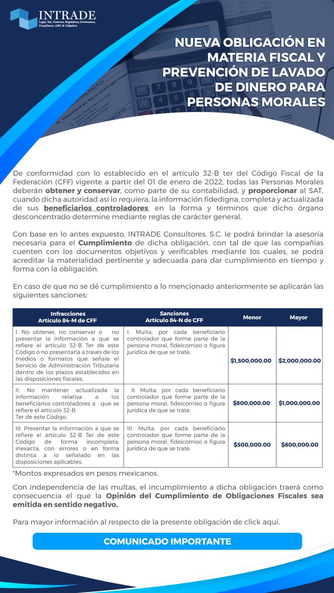 INTRADE Legal, Tax, Customs Advisors & AML tweet media