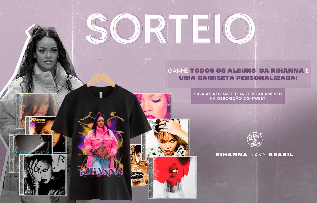 RNavyBrazil's tweet image. 🚨 SORTEIO: ACERTE A DATA DE NASCIMENTO DO BEBÊ FENTY! ❤️

Concorra a um box especial da Rihanna.

— Siga @rnavybrazil e @whateeshirt;
— Curta e dê RT no Tweet;
— Como MENÇÃO, escreva o seu palpite com a data (dia/mês) do nascimento.👇🏾 

📌 Regulamento: bit.ly/365kgvY