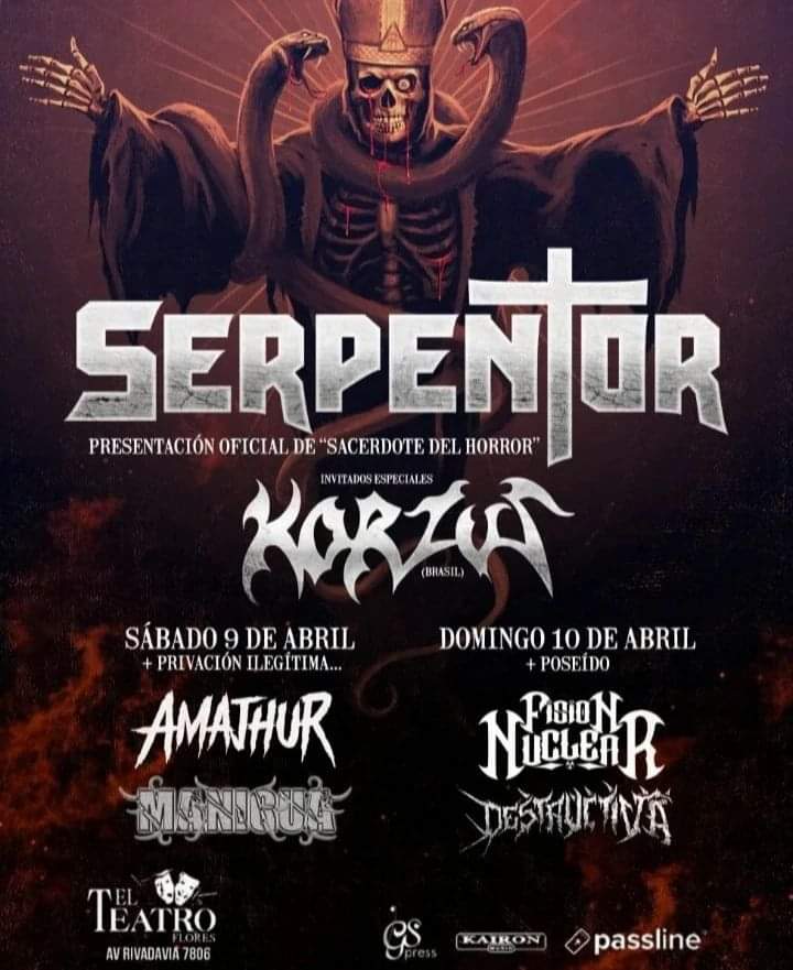En abril SERPENTOR presenta oficialmente "Sacerdote del Horror"!! 

 <a href="/serpentorthrash/">SERPENTOR</a> <a href="/SMGroupProd/">SMGroup Producciones</a>