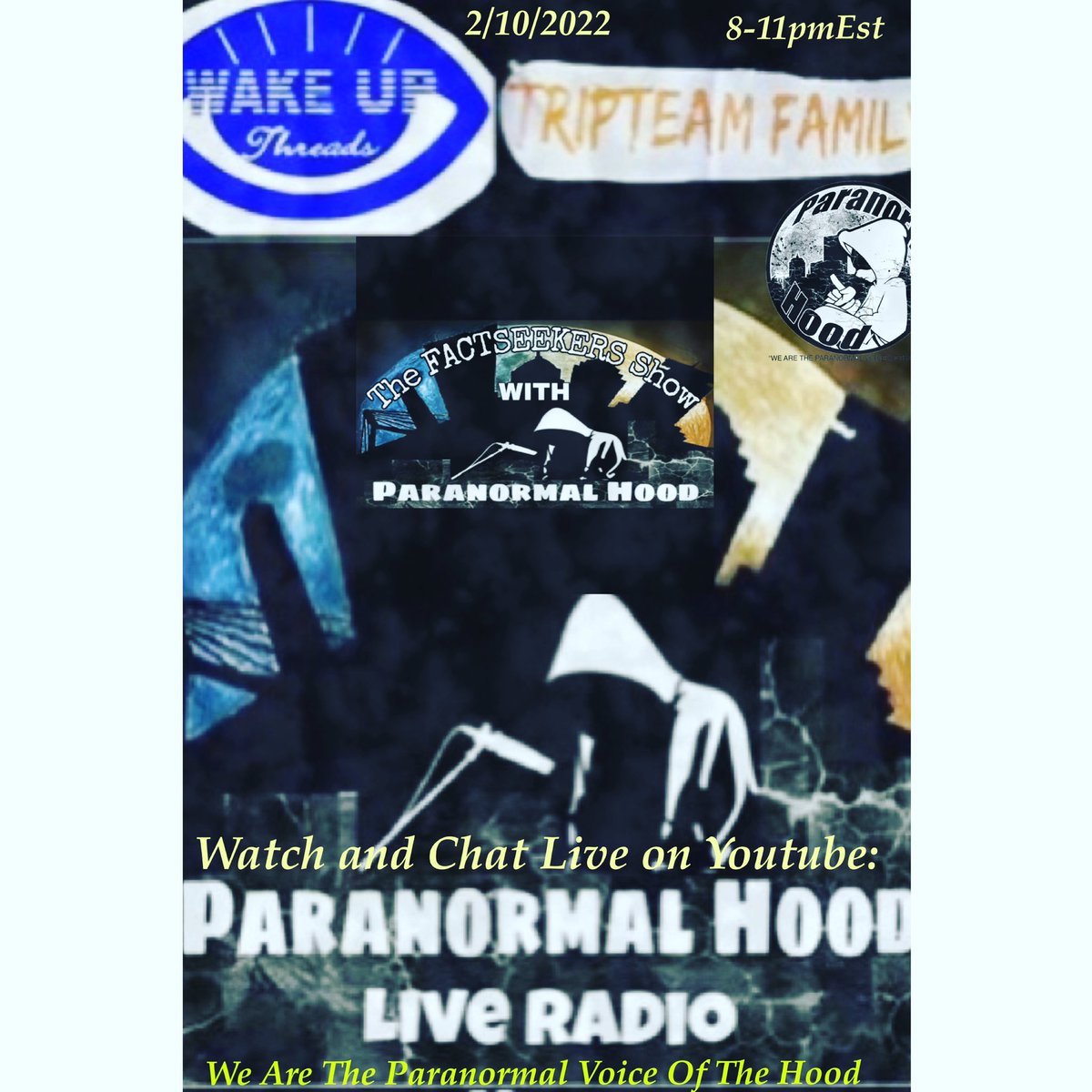 Tonight #paranormalhoodlive #factseekersshow #praisethefacts #Justthefacts