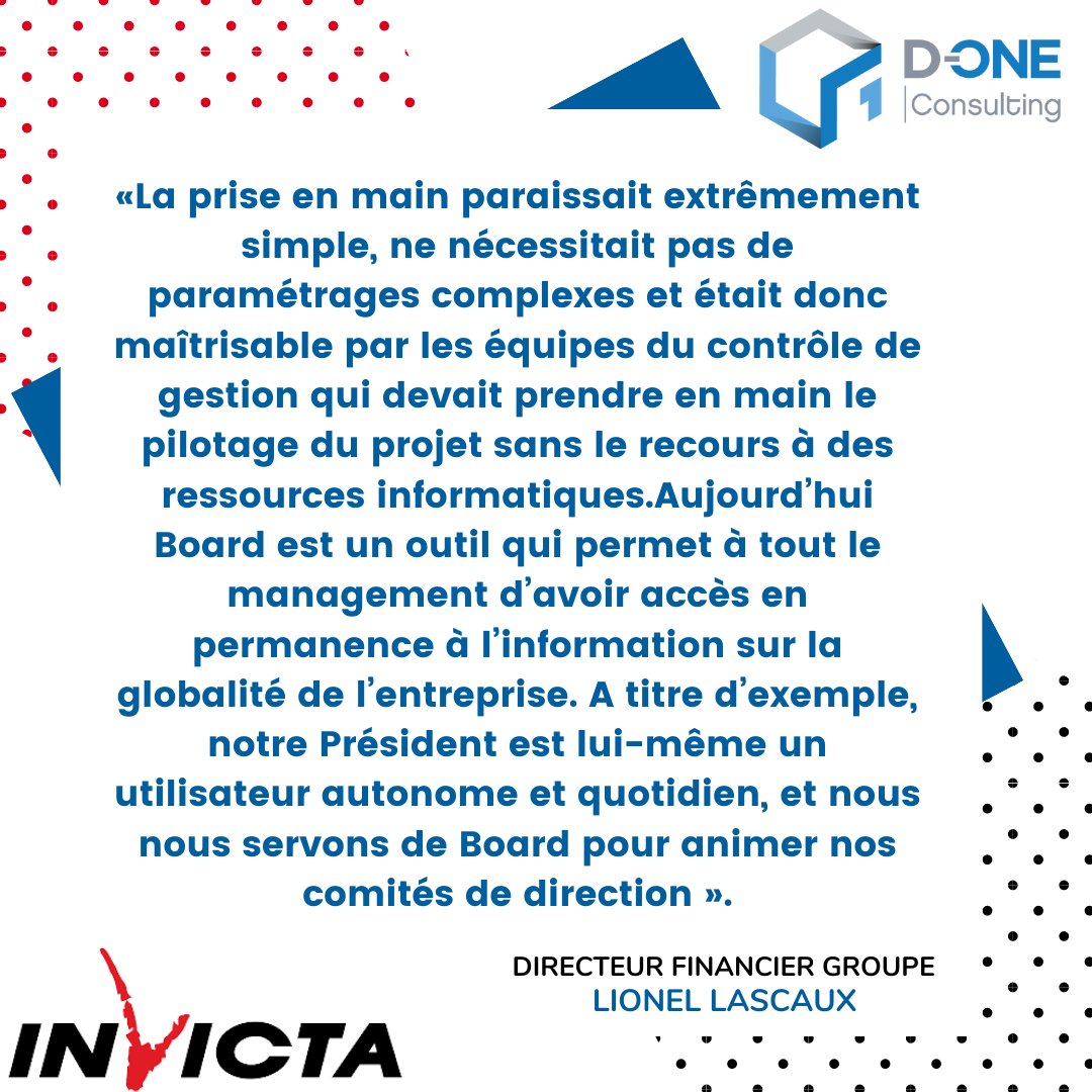 DoneConsulting2's tweet photo. Notre savoir-faire ? Ce sont nos clients qui en parlent le mieux,

Le mot du jour est signé  Lionel Lascaux  DIRECTEUR FINANCIER GROUPE chez un de nos clients historiques Invicta https://t.co/3pGr6IJvCC