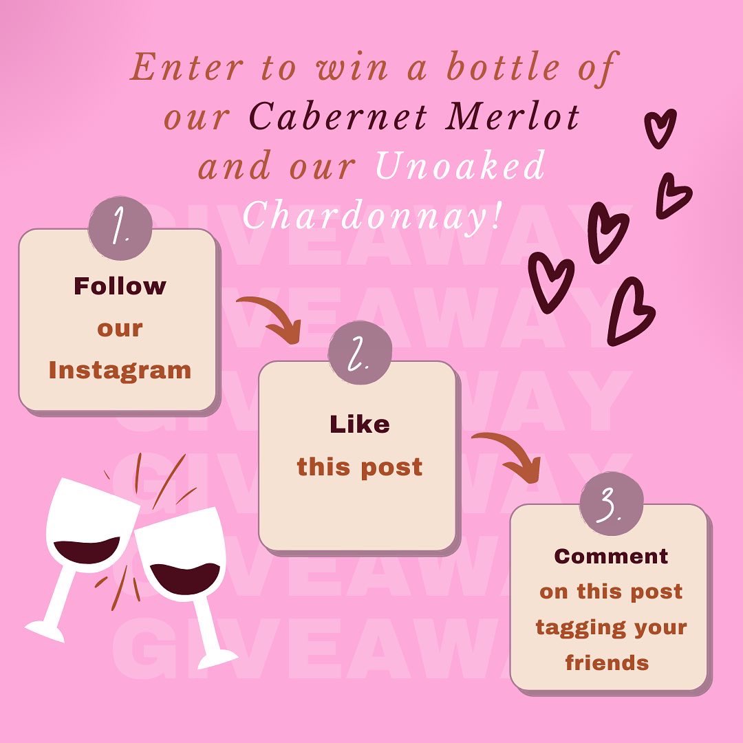 Valentines Giveaway! ❤️
Let us help you celebrate Valentine’s by entering for a chance to win a bottle of our Unoaked Chardonnay and our Cabernet Merlot, along with a complimentary wine tasting with our winemaking team! Check out our Instagram <a href="/LocustLaneWines/">Locust Lane Estate Winery</a> for how to enter✨