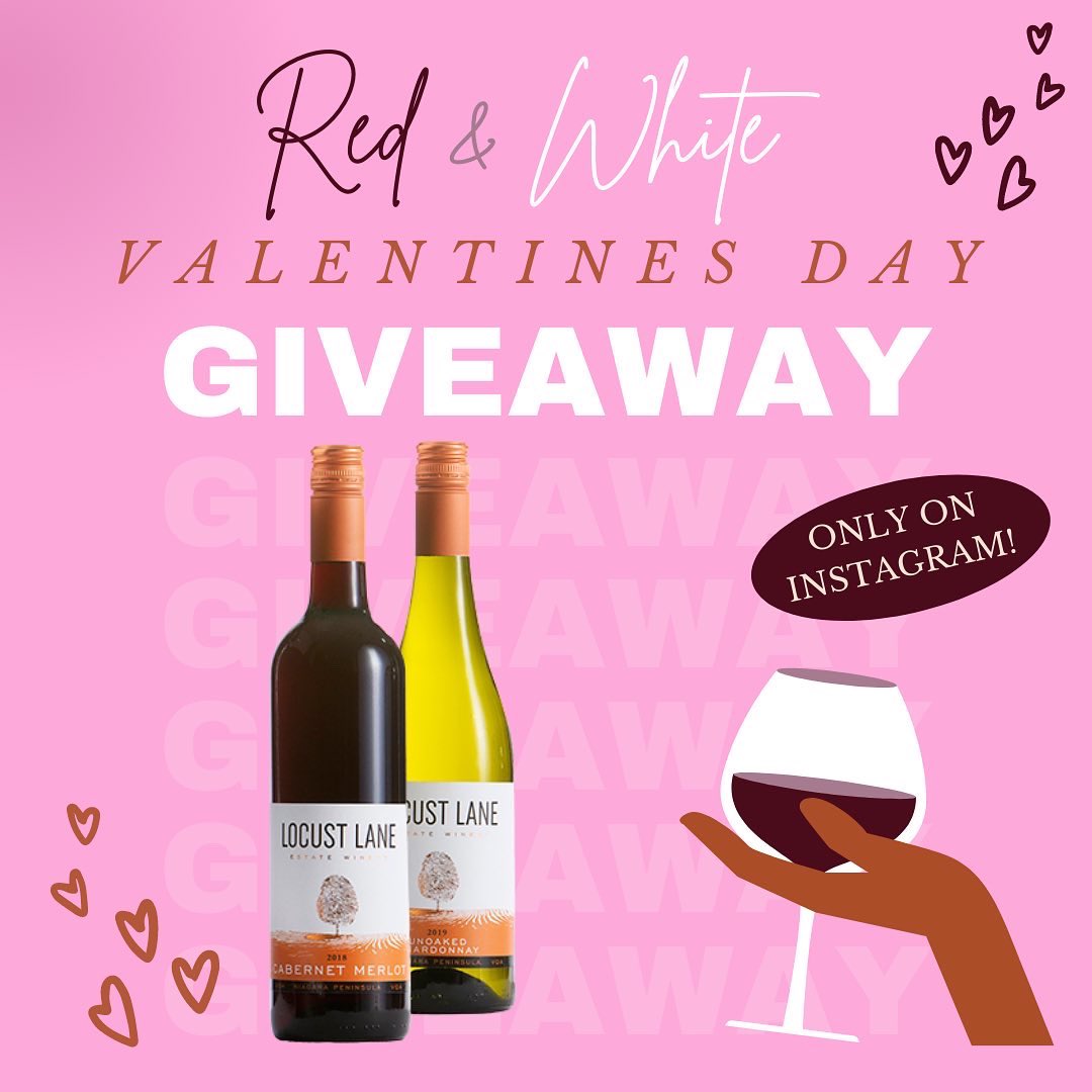 LocustLaneWines's tweet photo. Valentines Giveaway! ❤️
Let us help you celebrate Valentine’s by entering for a chance to win a bottle of our Unoaked Chardonnay and our Cabernet Merlot, along with a complimentary wine tasting with our winemaking team! Check out our Instagram @LocustLaneWines for how to enter✨ https://t.co/o52oFYIfp4