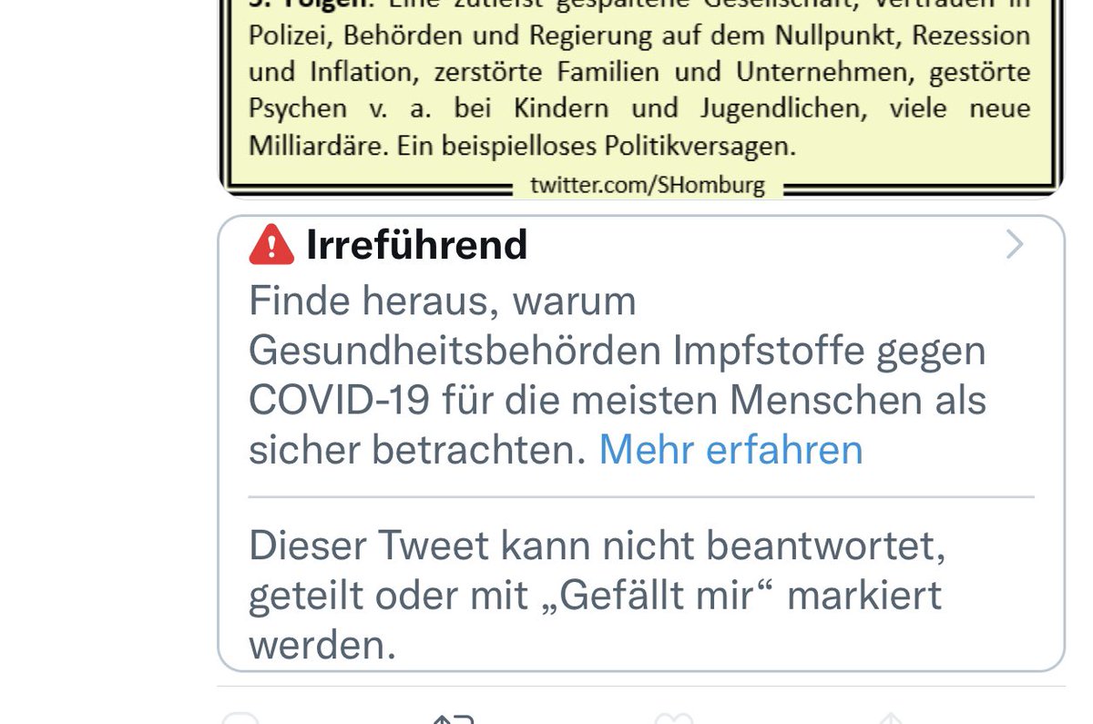 cefisystems's tweet photo. Wenn ich so eine Scheiße schon wieder lese. Die klare Wahrheit soll also „Irreführend“ sein. Und die öffentliche Unwahrheit der Politiker/Medien/Ärzte… soll dann wahr sein, oder was? Genau mein Humor, nicht! https://t.co/1p69x6WE7y