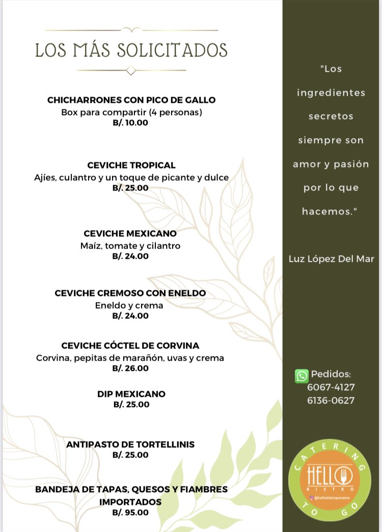 BistroHello's tweet photo. Después de varios días de trabajo y escoger los platos casi con pinzas… ha salido nuestro menú corto para complacerles. 

Si necesitan alguna otra variedad, no duden en consultarnos. 

Esperamos sea de su agrado y pronto poder servirles!

Gracias por preferirnos😍

Luz https://t.co/HkoQB3owpc