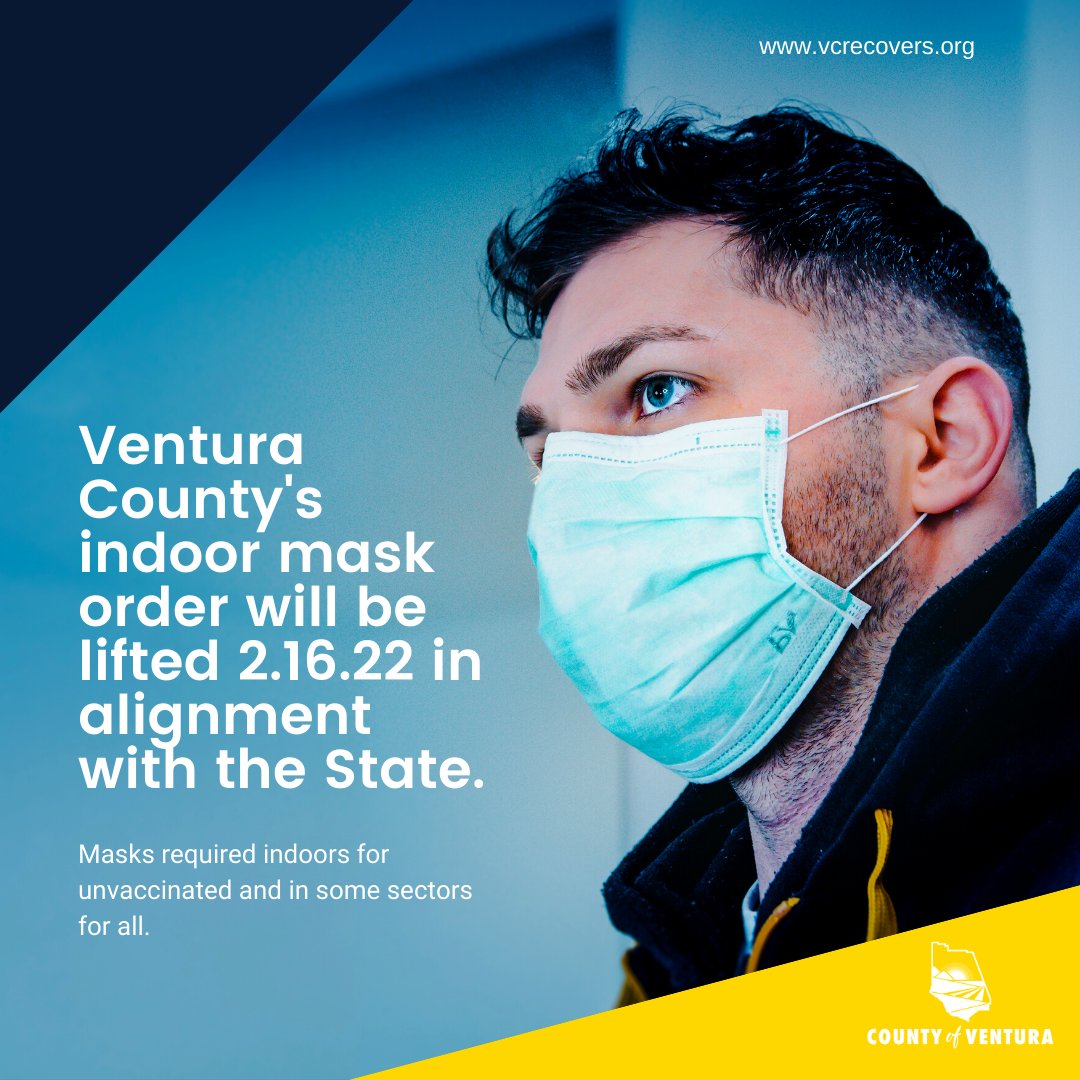 County of Ventura on Twitter "Ventura County’s Indoor Mask Order Will