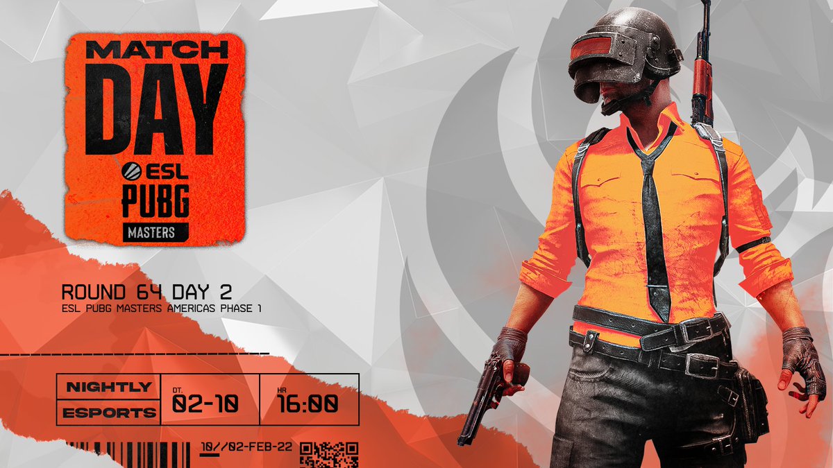 👏 - Day #2 of <a href="/ESLPUBG/">ESL PUBG</a> Masters Americas Phase 1 is about to be underway for #NightlyPUBG! 

⏰ - 6:00 PM CST
📺 - twitch.tv/gibsoncasts
🎙️ - @GibsonGaming2 x <a href="/DeFratrain/">DeFratrain</a> 

#Nightly #LetsFly 🧡🖤