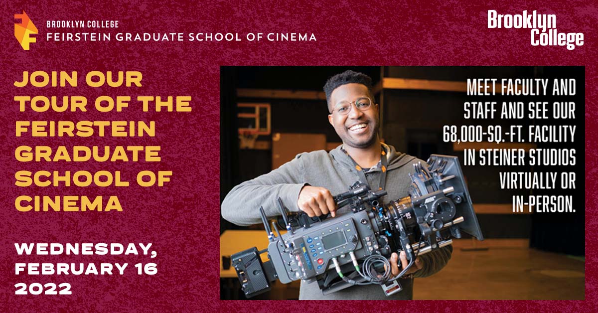 Our Feb 16th in-person session is full, but you can still sign up to JOIN US ONLINE for the Virtual Tour! RSVP to attend in-person/online and learn about <a href="/FeirsteinSchool/">Feirstein School</a>'s graduate film programs feirstein.blog.brooklyn.edu/recruitment/

#Filmmaking #filmschool #filmstudent <a href="/BklynCollege411/">Brooklyn College</a> <a href="/CUNY/">The City University of New York</a>