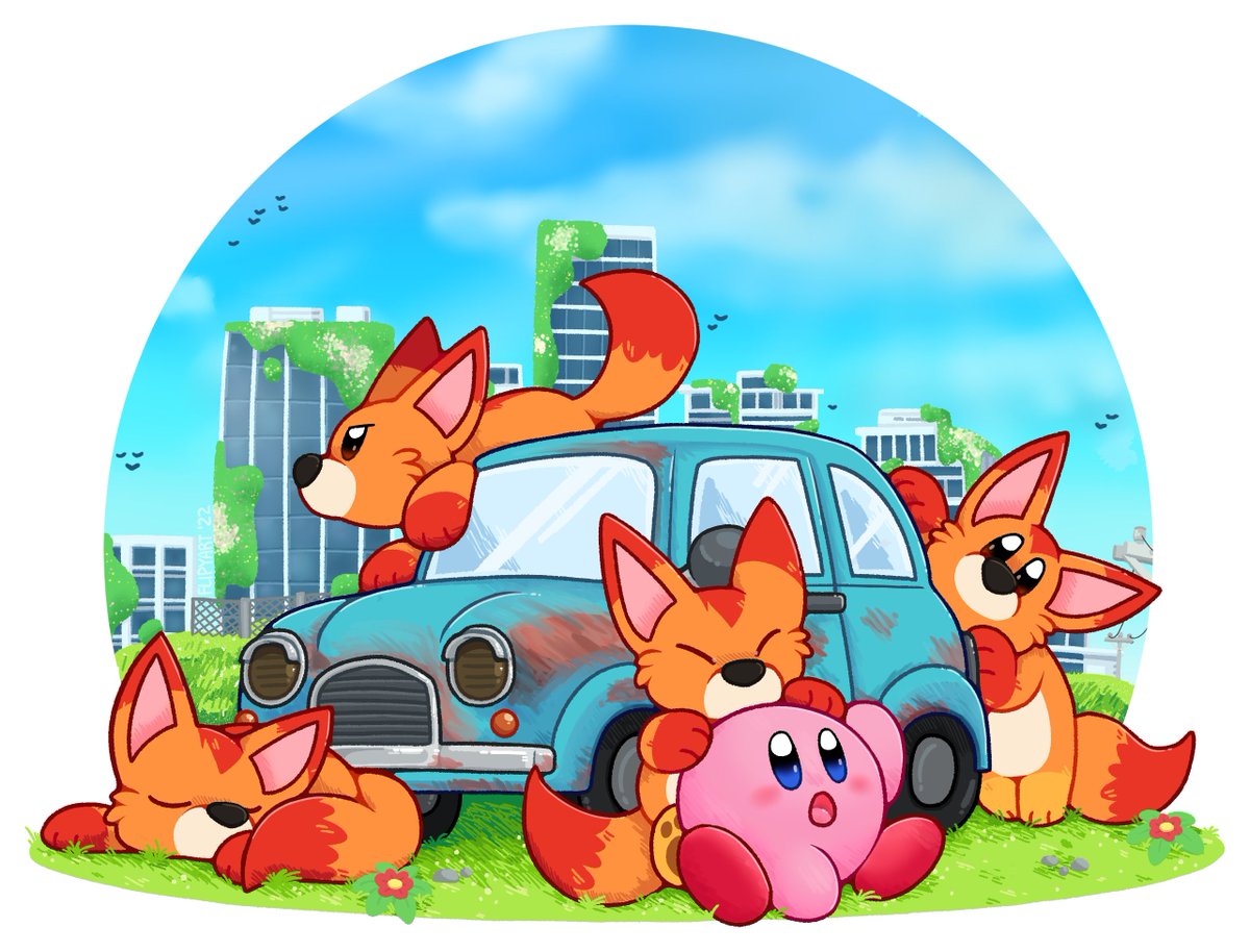 FlipyDweeb's tweet photo. I would die for the kirby foxes https://t.co/sxPiRSJArs