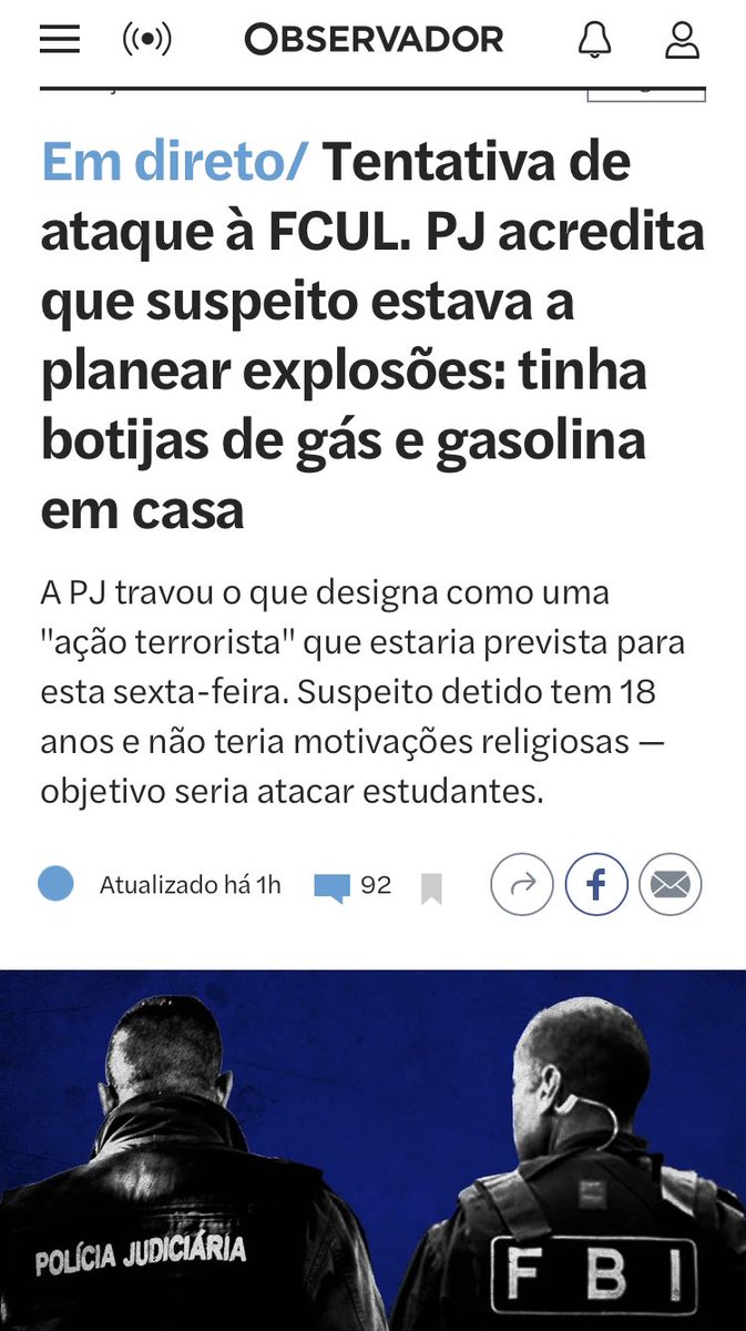Dá que pensar…. Estamos tão habituados a estar seguros e a ver acontecer aos outros que criamos uma falsa ideia de intangibilidade a este tipo de situação.