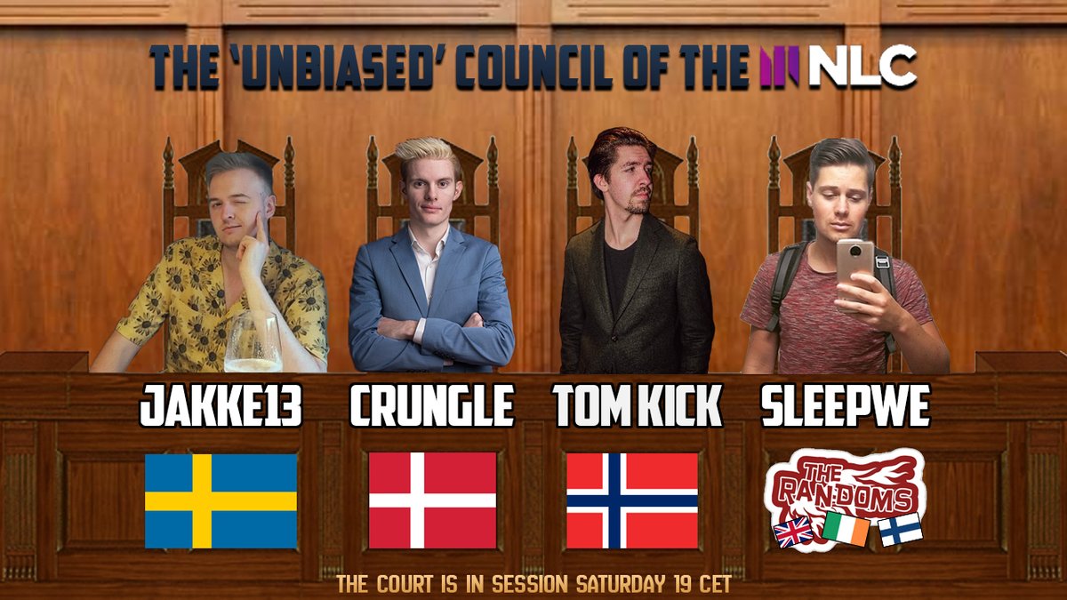 Crungle (@mrcrungle) on Twitter photo Saturday 19 CET. The council assembles to put a verdict (Tierlist) on the ENTIRETY of <a href="/NLClol/">Arozzi NLC</a> 3rd Divisions
The Council
<a href="/Jakke9713/">Jakob 'Jakke13' Eriksson</a> - Swedish Specialist
<a href="/TomKick/">Thomas "Tom Kick" Monsen</a> - Norwegian Connoisseur
<a href="/SleepWeOfficial/">SleepWe</a> - Randoms Enjoyer
and Me - the Danish Betrayer
📺Twitch.tv/Crungle Saturday 19 CET. The council assembles to put a verdict (Tierlist) on the ENTIRETY of <a href="/NLClol/">Arozzi NLC</a> 3rd Divisions
The Council
<a href="/Jakke9713/">Jakob 'Jakke13' Eriksson</a> - Swedish Specialist
<a href="/TomKick/">Thomas "Tom Kick" Monsen</a> - Norwegian Connoisseur
<a href="/SleepWeOfficial/">SleepWe</a> - Randoms Enjoyer
and Me - the Danish Betrayer
📺Twitch.tv/Crungle