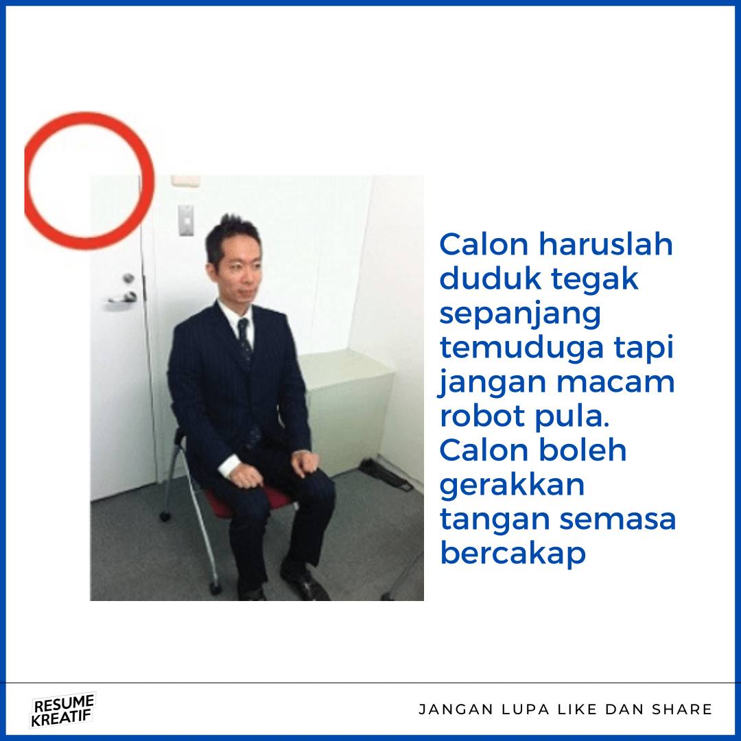 nakkerjaMY's tweet photo. Elakkan bahasa badan begini semasa temuduga

Follow for more
https://t.co/TarnRLgBLL 

#rktips https://t.co/x7j8qjQTeG